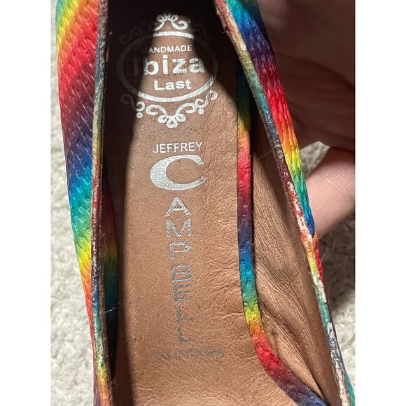 Jeffrey Campbell Bullet Platform Heels Womens Sz 6 Rainbow LGBTQ Pride Handmade - Picture 9 of 13